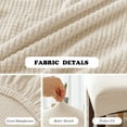 thumbnail image 4 of Chair Covers Dining Room, Stretch Textured Grain Dining Chair Slipcover ,2PCS  cream color, 4 of 4
