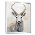 thumbnail image 2 of Designart "Ibex Amid Minimalism Ants" Animals Antelope Floater Framed Canvas Art Print, 2 of 5