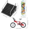 thumbnail image 2 of Ensemble de Parc de Fingerboard Rail 12 Pcs Comprenant 1 Parc de Skate Fingerboard, 8 Skateboards Finger et 3 Vélos Finger pour Mini Skateboards Jeu d'Entraînement, 2 of 7
