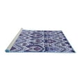 thumbnail image 2 of Ahgly Company Machine Washable Indoor Round Abstract Blue Modern Area Rugs, 7' Round, 2 of 4