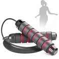 thumbnail image 1 of Detachable Skipping Rope Adjustable Length Weight Loss Fat Reduction Training Jump Rope For Women Men Kids black red, 1 of 4