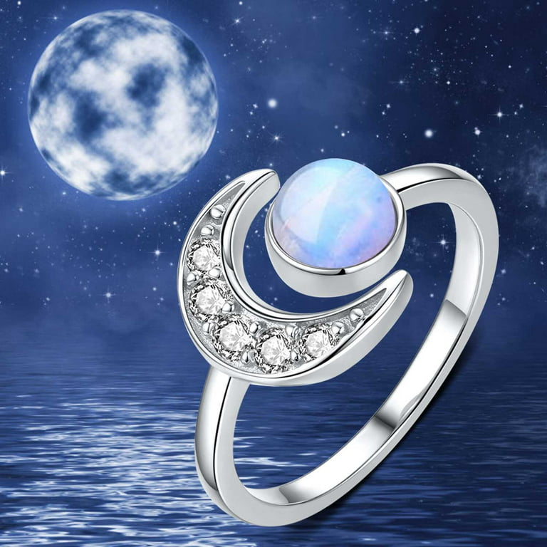 Moonstone Moon Ring 4