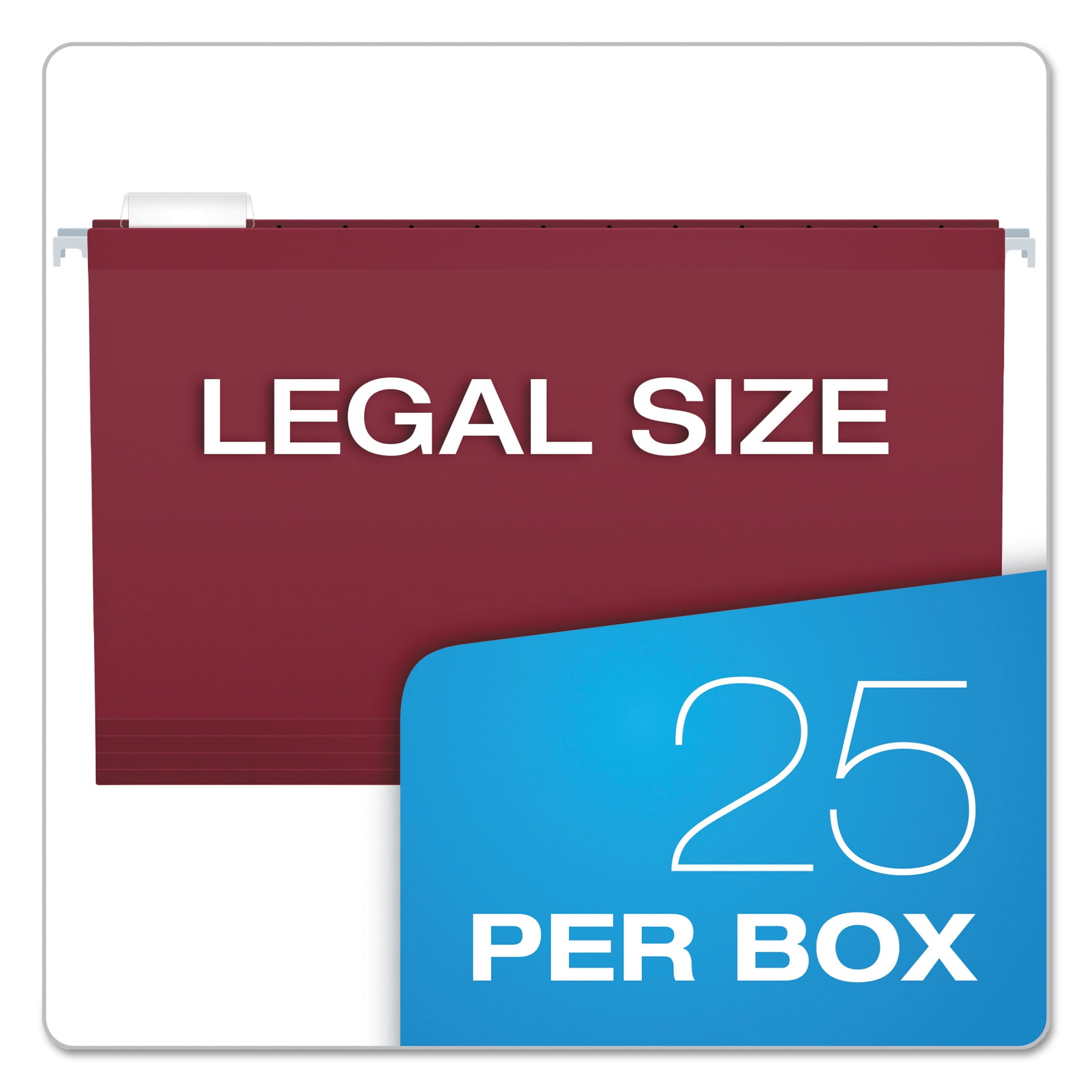 Pendaflex, PFX415315BUR, Reinforced Hanging Folders, 25 / Box, Burgundy