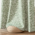 thumbnail image 5 of Curtainking Blackout Curtains for Bedroom Thermal Curtains Floral Patterned Living Room Vintage Country Curtain 84 inch Long 2 Panels Green on Beige, 5 of 10