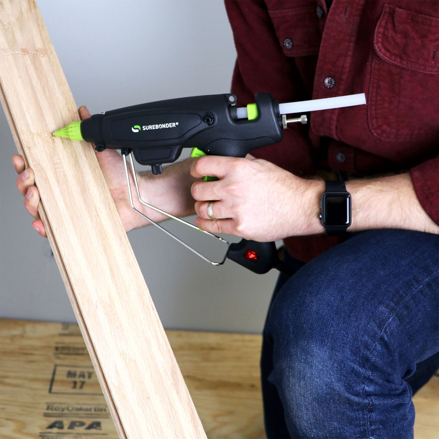 PRO2-220 220 Watt Adjustable Temperature Professional Heavy Duty Hot Melt Glue Gun - Uses full size, 7/16" sticks
