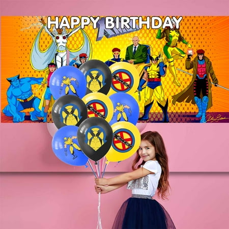 X-Men X Men Party Supplies Plates Decorations Birthday Cake Topper Banner Decor Backdrop Balloons