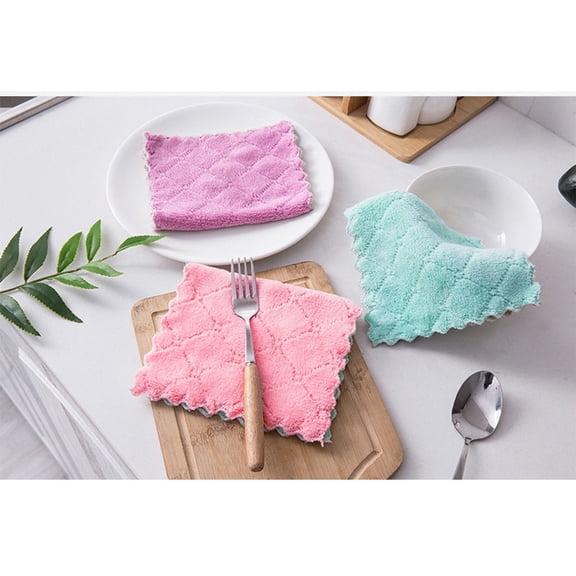 UPOUART 10Pcs Dish Washing Towel Non Stick Cleaning Cloth for Kitchenware Furniture and Glass