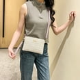 thumbnail image 6 of Woven Envelope Purse 8.27x5.91x0.59in Textured Clutch Bag Beige Pink Khaki Brown Red Mini Satchel Crossbody Bag Casual Compact Evening Satchel Lightweight Essential​, 6 of 7