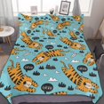 thumbnail image 1 of HAHDAXIA Tiger Cute Pattern Bedding Solid Comforter Set for All Seasons,3 Pieces(1 Comforter+2 Pillowcases),Soft Microfiber Bedding Set King(90"x90"), 1 of 7