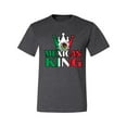 thumbnail image 2 of Wild Bobby Mexican King Latin Pride Men Graphic Tee, Heather Black, Small, 2 of 5