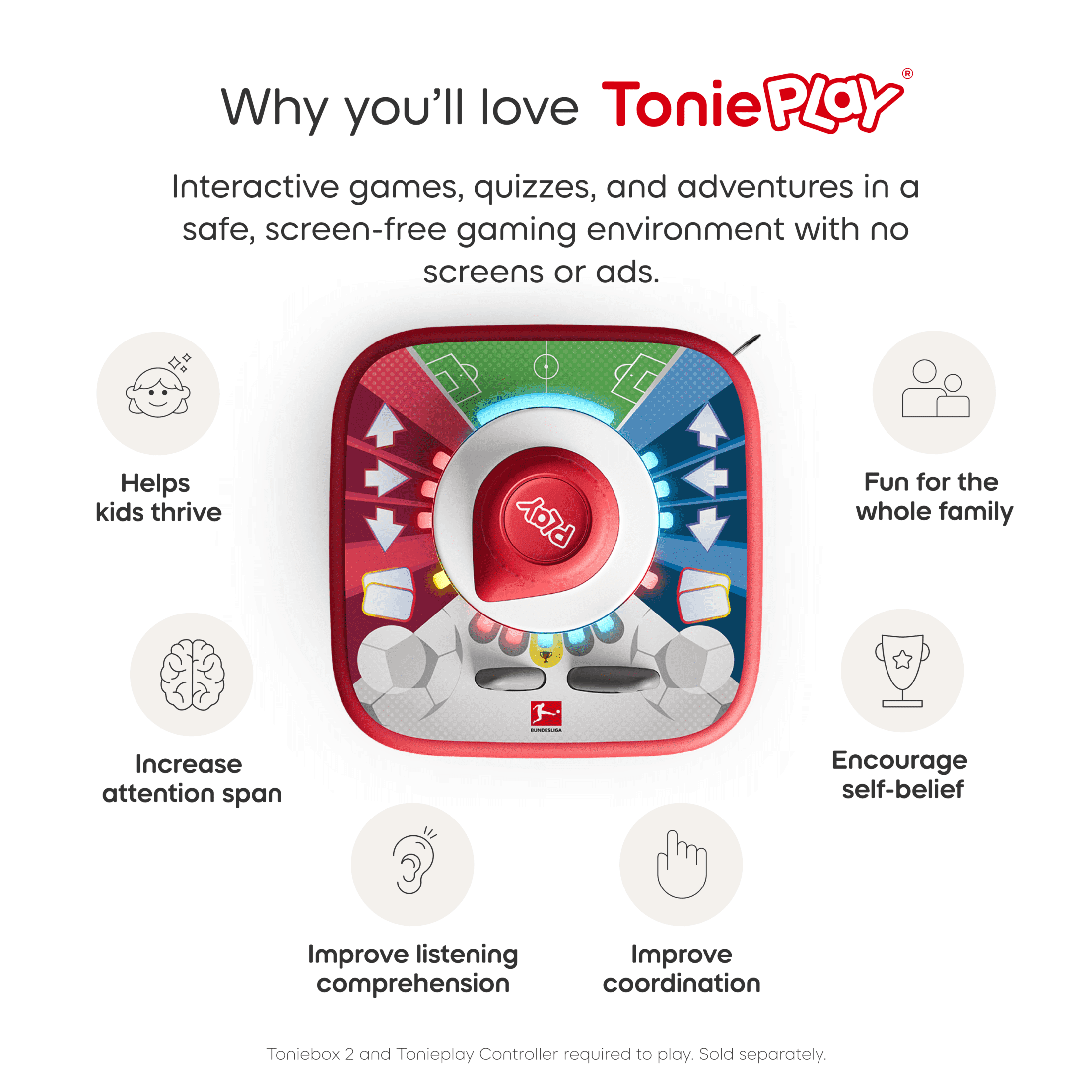 tonies Stadium Showdown Tonieplay Game, Requires Toniebox 2 and Controller, Age Group 7+