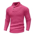 thumbnail image 1 of Rbaofujie Chandail à Col Rond pour Hommes, Hiver, Tricoté, Couleur Unie, Design, Manches Longues, Col Montant, Chandail, Chandails à Capuchon Roses pour Garçons, 1 of 2