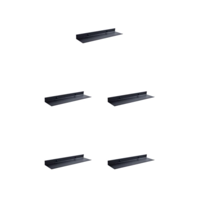 Wosthever Estante de metal montado en la pared Repisa Negro Cocina Baño Estante Espejo Fuerte Cojinete Organizador Gabinete Accesorios 40cm Type2 NO2
