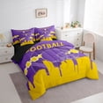 thumbnail image 2 of 7 Pcs Comforter Set King Size,Football Bed in a Bag with Flat Sheet and Fitted Sheet and Adults,Football City Bedding Set with Pillowcase and Sham(Minnesota), 2 of 5
