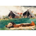 thumbnail image 2 of Homer, Winslow 32x23 Black Ornate Wood Framed with Double Matting Museum Art Print Titled - Montagnais Indians, 2 of 4
