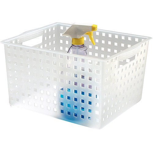 InterDesign Adult Plastic Modulon Household Storage Basket, Clear