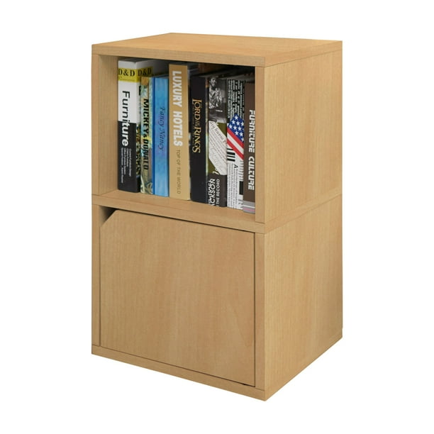 Way Basics Eco Friendly Modular Under Desk Bookcase With Door