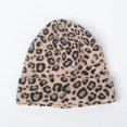 thumbnail image 3 of Khaki Leopard Lady Wool Knitted Hat Woman Warm Knit Fashion Beanie for Autumn Winter, 3 of 3