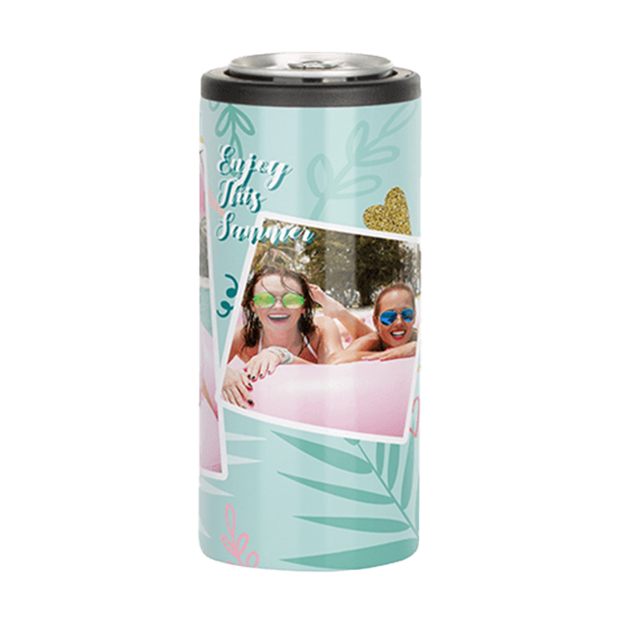 JPPlus 12oz Sublimation Skinny Can Coolers - Stainless Steel, Bulk Blanks for Custom Gifts & Promotional Use - Fits 12oz Slim Cans - Sublimation & Heat Transfer Ready (White, Case of 50)