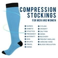 thumbnail image 4 of joogoo Solid Blue Color Socks Women Men Knee High Sock, 4 of 8