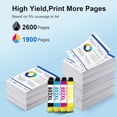 thumbnail image 4 of 802XL Ink Cartridge Compatible for Epson 802 T802 T802XL WF-4740 WF-4720 WF-4730 Printer Pack of 4, 4 of 11