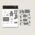 thumbnail image 1 of Sellos transparentes de copo de nieve y bendiciones de Feliz Navidad, juegos de troqueles de corte de Metal para manualidades DIY, fabricación de tarjetas de felicitación, álbum de recortes, nuevo, 1 of 4