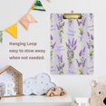 thumbnail image 6 of FMSHPON Purple Lavender Flower Bouquet Clipboard Hardboard Wood Nursing Clip Board and Pull for Standard A4 Letter 13x9 inches, 6 of 7