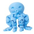 thumbnail image 1 of Octópodo impreso en 3D, juguete de animales, novedad, decoración de juguete, juguete de pulpo con impresión 3D creativa para festivales de cumpleaños, azul, 1 of 8