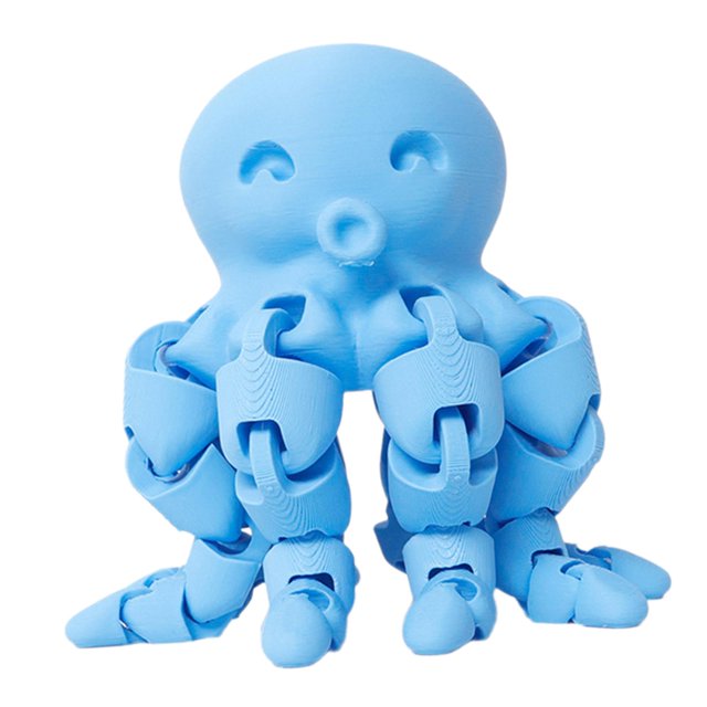 Octópodo impreso en 3D, juguete de animales, novedad, decoración de juguete, juguete de pulpo con impresión 3D creativa para festivales de cumpleaños, azul