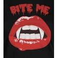 thumbnail image 4 of Old Glory Juniors Halloween Vampire Bite Me Short Sleeve Graphic T Shirt, 4 of 6