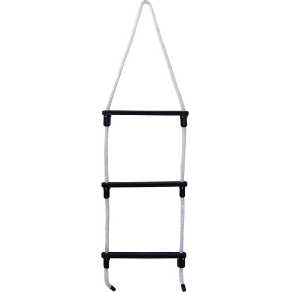 E-Z-TY 3 Step Reusable Rope Ladder White Rope