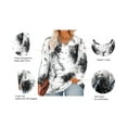 thumbnail image 3 of TIYOMI Plus Size Long Sleeve Tops For Women 3X Tie Dye Shirts Causal Blouses V Neck White Tee Fall Winter Tunics 3XL 20W 22W, 3 of 4