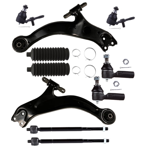 ECCPP 10PCS Front Suspension Kit for 1999-2003 for Toyota Solara 1998-2003 for Toyota Sienna Lower Control Arm and Ball Joint Assembly Outer Tie Rod End
