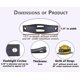 thumbnail image 5 of Pack de 2 correas de caucho cloceano para casco de bombero, color negro, 5 of 8