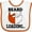 White and Orange, variant on Inktastic Red Beard is Loading Boys Baby Bib