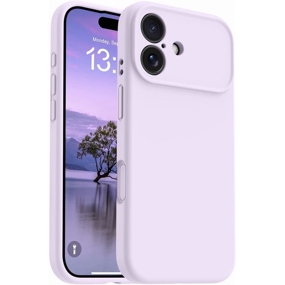 FANGQIULI Magnétique pour iPhone 17 Étui, Étui de Téléphone Mobile Classique en Silicone Liquide, Bouton de Contrôle de Caméra Intégré, Doublure en Microfibre Anti-Rayures