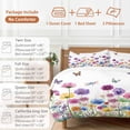 thumbnail image 5 of Cal King 4 Piece Bedding Set Farm Watercolor Flowers Butterflies Soft Breathable Duvet Cover and Pillowcase,Country Floral Art Duvet Cover Set Washable Bed Sheets for Bedroom Dormitory Guest Room, 5 of 8