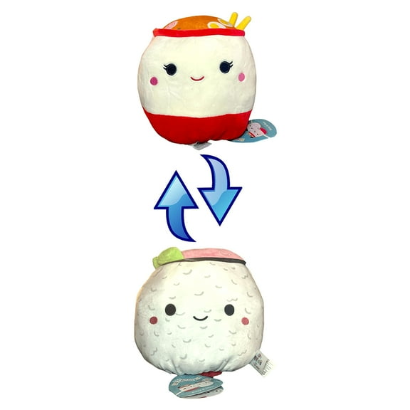 Squishmallows 8" Flip-A-Mallows Raisy The Ramen and Shun The Sushi Roll 2 in 1 Plush Toy FM8-#93