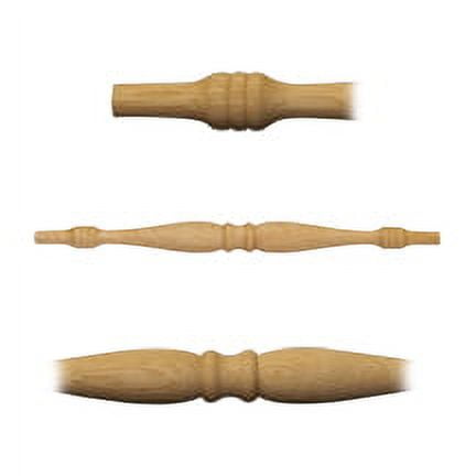 5 Pcs Oak Wood Spindle 11" long x 7/8" wide w/ 3/8" tenonLength includes tenon.