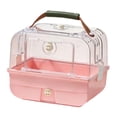 thumbnail image 2 of Transportín de viaje para pájaros con asa para uso exterior, ideal para periquitos, cotorras y cacatúas. Rosa, 2 of 9