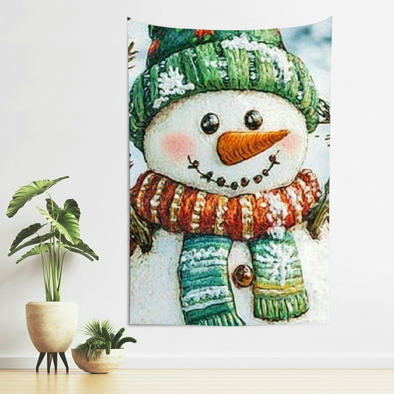 FCXZI Snowman Tapestry Wall Hanging for Bedroom Living Room Decor 40*60in