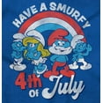 thumbnail image 2 of Retro Smurfs Cartoon 4th of July Long Sleeve TShirt Men Women Brisco Brands S, 2 of 6