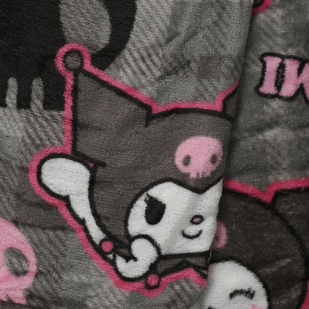 Sanrio Kuromi Stars And Skulls Plush Throw Blanket - Touch Of Coziness ...