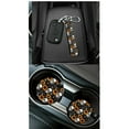 thumbnail image 4 of XYZCANDO Sunflower Skull Car Seat Covers Full Set Polyester Seatbelt Strap Pads Car Steering Wheel Cover Air Vent Storage Bag Car Coasters Wristlet Keychain,Pack of 15,Auto Interior Decor, 4 of 7