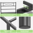 thumbnail image 4 of Mintazer Kids Twin Metal Platform Bed Frame with Cute Bowknot Headboard & Footboard for Boys Girls Teens, Black, 4 of 8