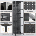 thumbnail image 2 of Glass Display Shelf for Collectibles, LED Black Shelf, Curio Cabinet, Lighted Tall Narrow Shelf with Pegboard Steel Frame for Gaming Room, Floor Lamp with Shelf, Living Room, Bedroom, Small, 2 of 10