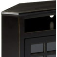 thumbnail image 4 of American Heartland 75739BKBB 50 in. Poplar Corner TV Stand with 2 Bead Board Doors, Antique Black, 4 of 7