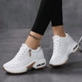 thumbnail image 4 of Women's Platform Sneakers Wedges  Lace Up Shoes Increase Fashion Sneakers for Womens Girls, 4 of 6