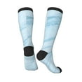 thumbnail image 4 of Bingfone Compression Socks For Women And Men Long Socks For Running Athletic Cycling Nurse-Blue Marble, 4 of 9