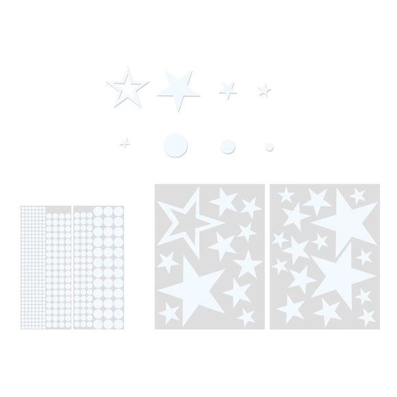 Pegatinas luminosas Bearachild 435 piezas fluorescentes estrellas papel adhesivo PVC 77GAzul435pcs